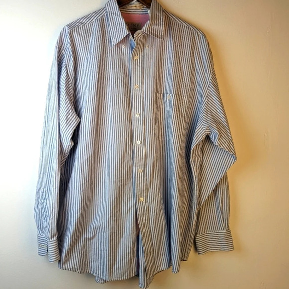 Mine Men's Striped Button Front Shirt - XL - Picture 1 of 5